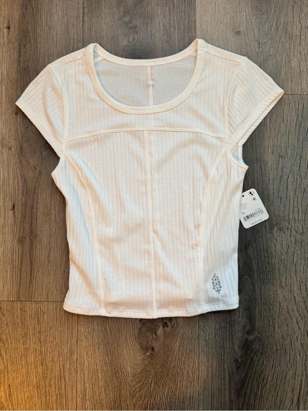 FP Movement tempo ribbed baby tee white